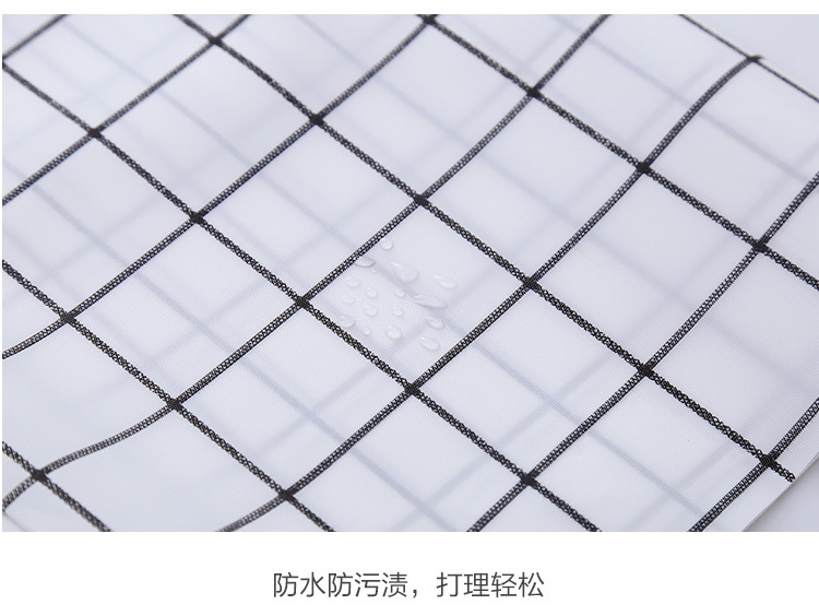 Wholesale of home fresh and clean checkered waterproof tablecloths, oil-proof and heat-resistant PVC tablecloths for living room dining tables pic 16