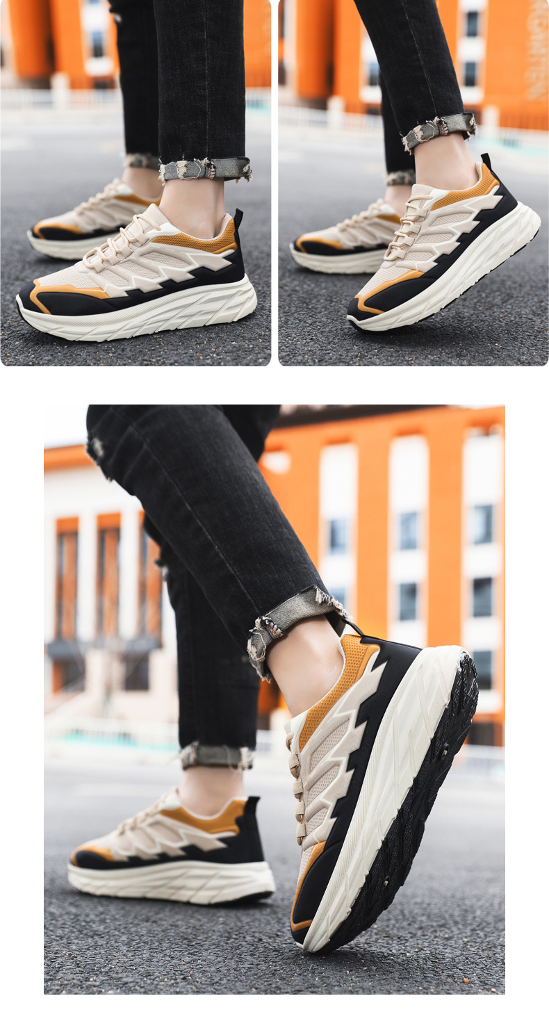 跨境外贸男鞋时尚百搭拼色老爹鞋厚底轻便休闲单鞋低帮运动跑步鞋详情11