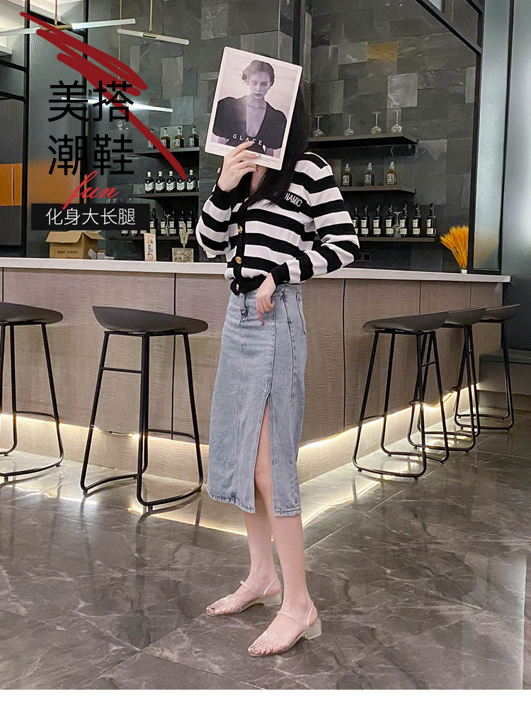 公主水晶拖鞋女夏新款外穿防滑防臭果冻坡跟包头凉拖鞋洗澡塑料鞋详情1
