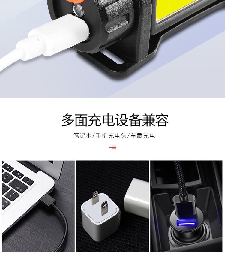 Headlamp, multi-functional high-intensity LED lamp, COB working waterproof, USB charging magnet, mountaineering and fishing headlamp pic 9
