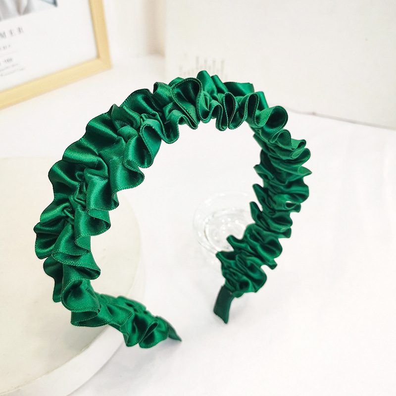 Korean-style versatile pleated hair accessories, cross-border European and American large intestine headbands, retro French satin facial hair clips, headwear and hair bands pic 24