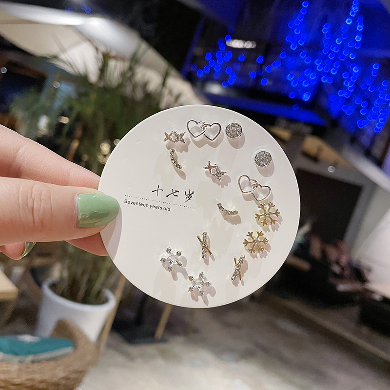 Exquisite and compact one-week stud set of earrings, 2023 new trendy and simple S925 earrings for women pic 68