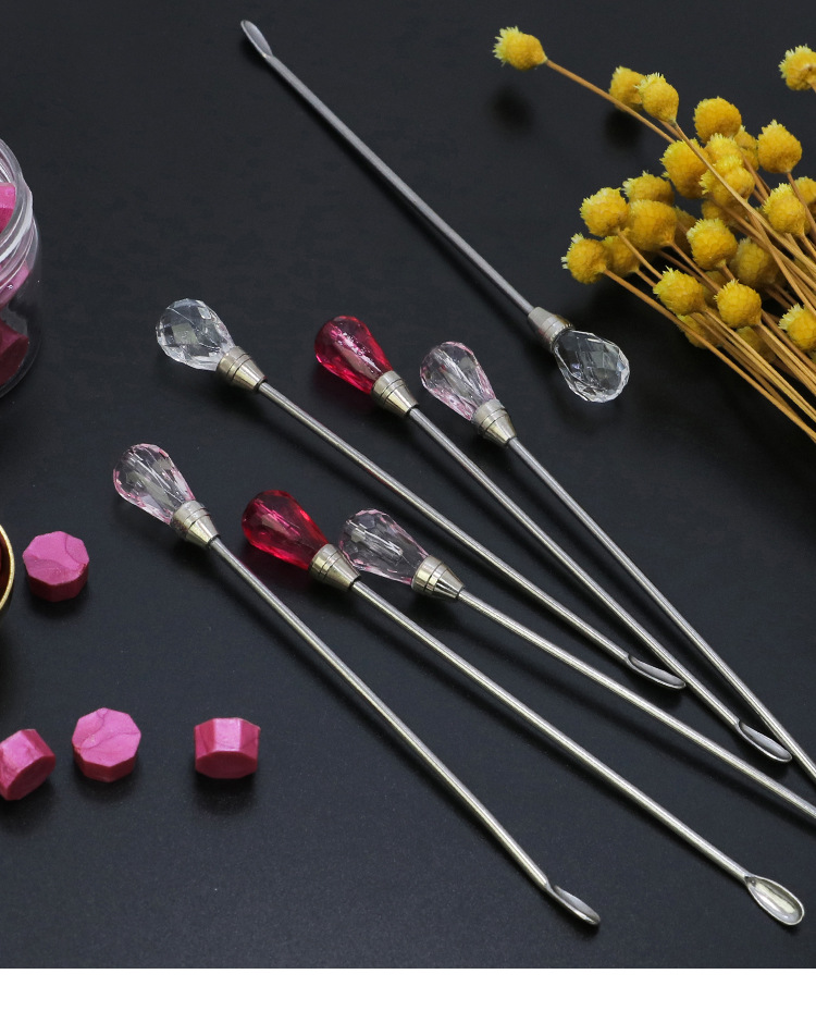 火漆搅拌棒熔蜡搅拌勺少女粉搅拌勺火漆熔蜡印章工具金属火漆勺详情8