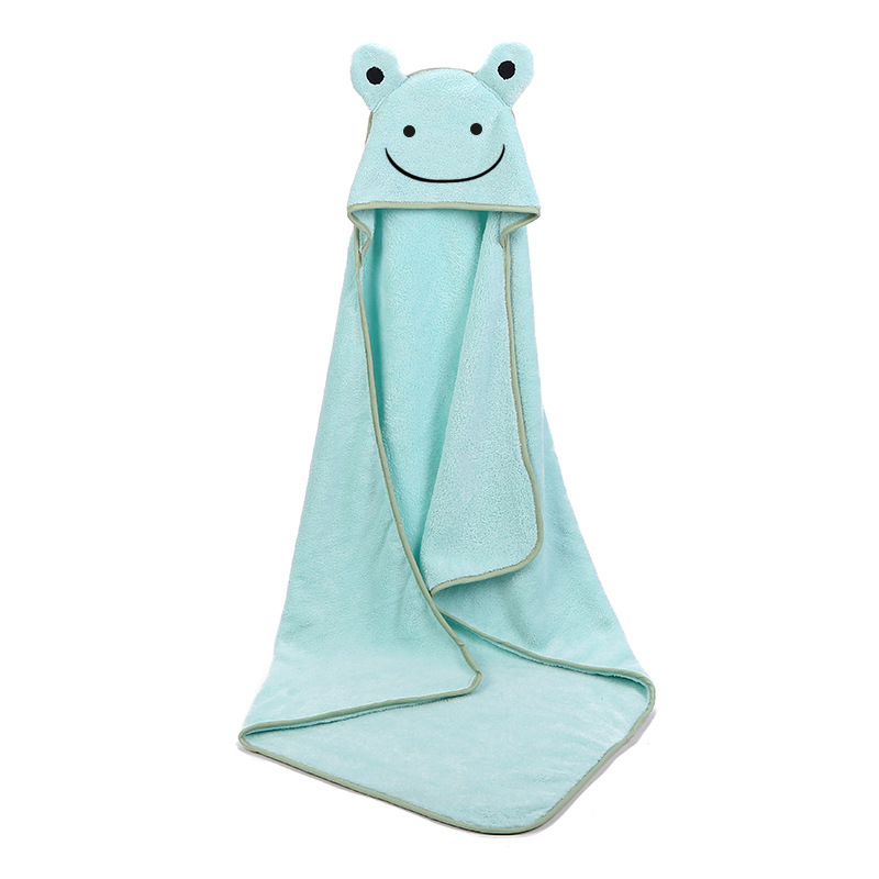 Toalla para mascotas adorable cartoon animal encapuchado toalla para perros coral fleece fuerte absorbente velocidad de secado capa pet toalla de baño pic 11