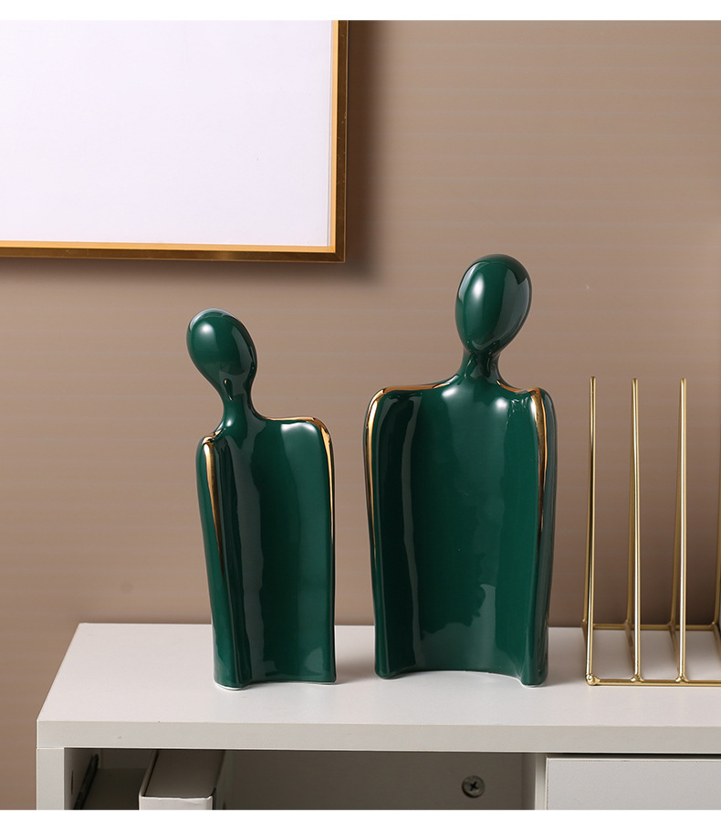 Modern creative abstract figure ceramic handicrafts, living room TV cabinet, wine cabinet, decorative items, artistic ornaments, souvenirs pic 8