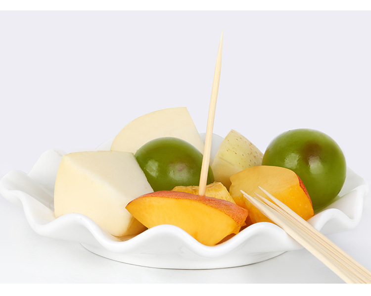 Bulk sale of disposable bamboo picks, family-sized double-headed pointed fruit toothpicks, eco-friendly hotel and restaurant disposable toothpicks pic 12