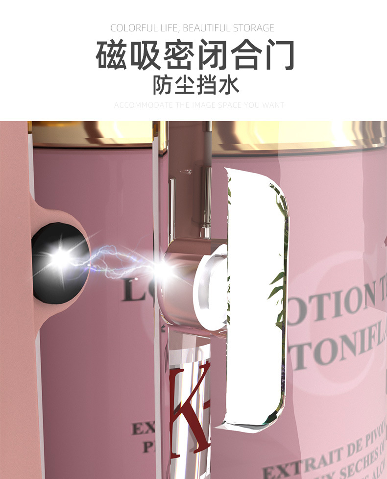 ZS02 Popular wall-mounted cosmetic box, dust-proof square storage box for home bathroom, bathroom jewelry rack pic 8