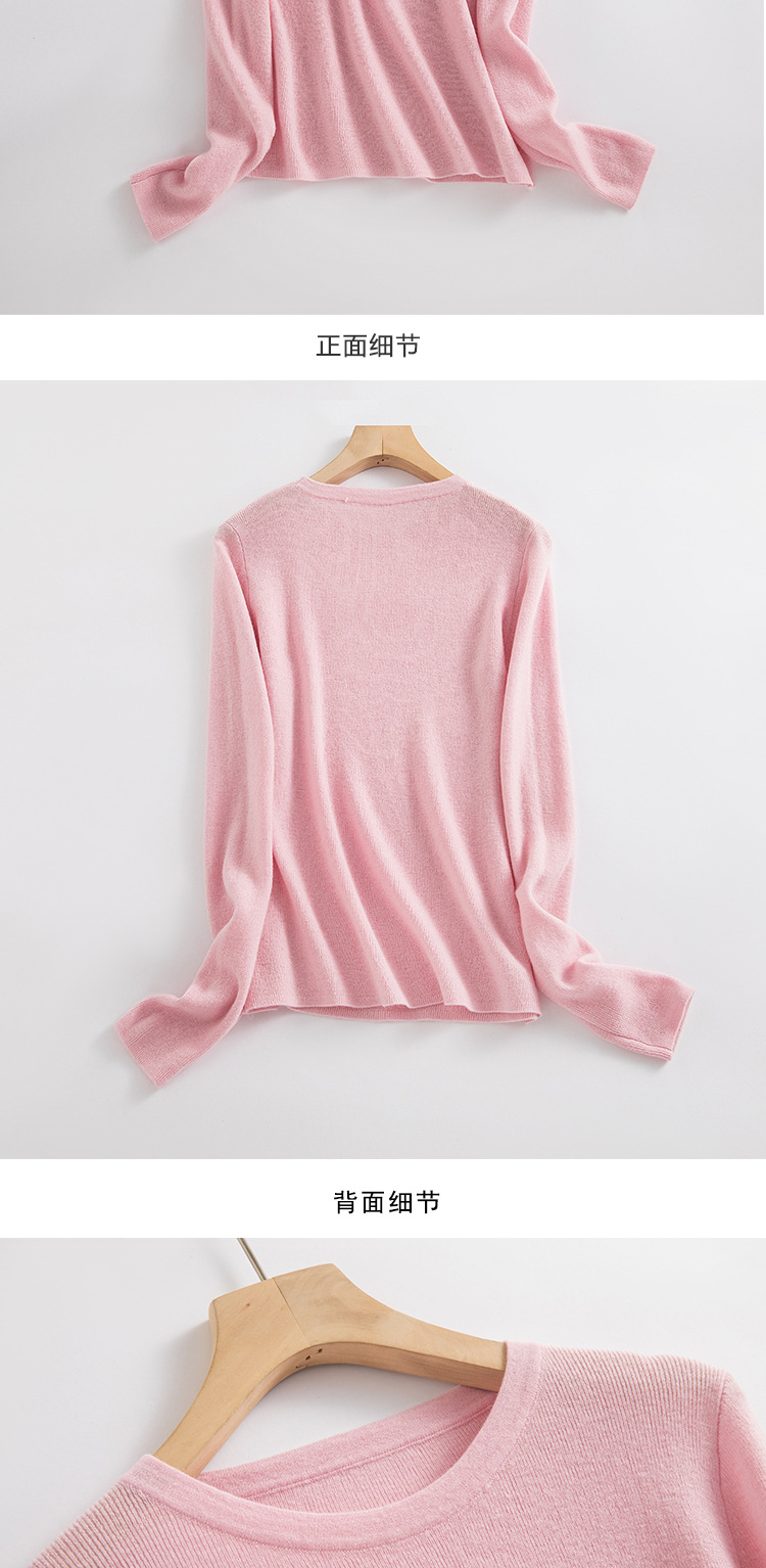 Straight-shoulder wool sweater for women, 100 pure wool thin, slimming and form-fitting base layer top, new style knitted sweater for early autumn 2025 pic 32