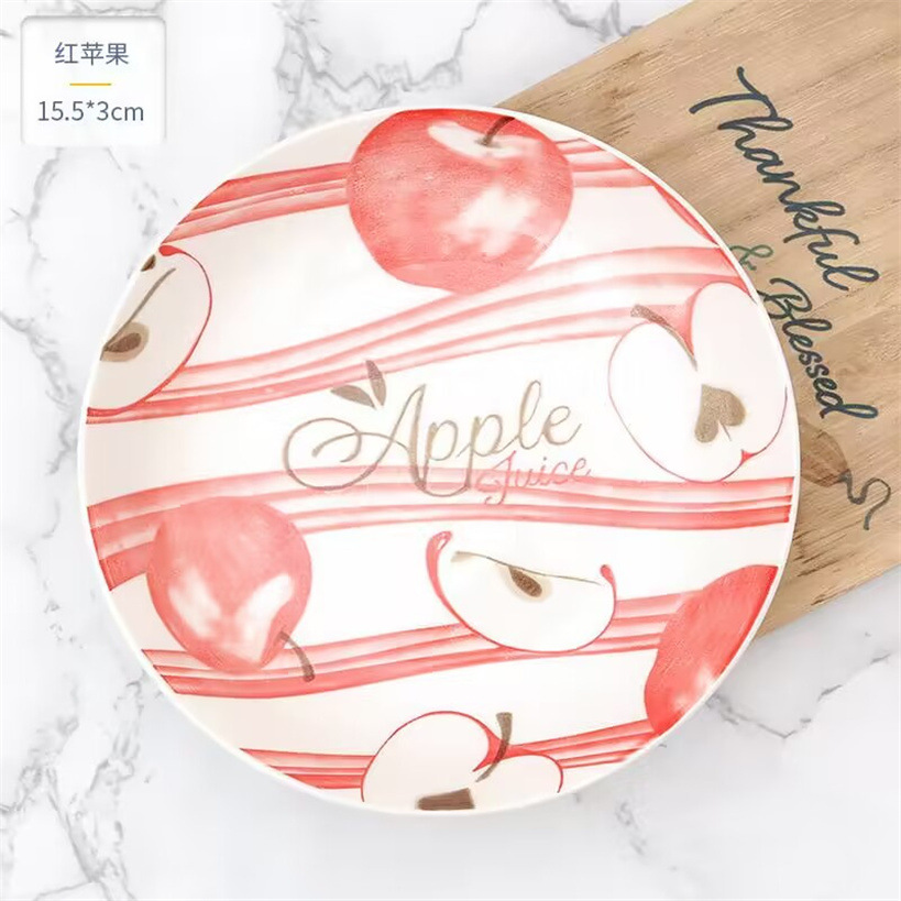 6.25-inch ceramic plates, first-grade round plates, ceramic fruit plates, bowls, plates, rice plates, tableware, vegetable basins, Yiwu products pic 11