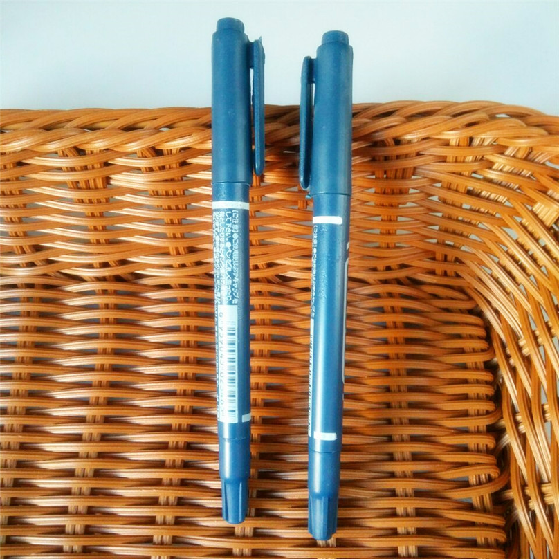 Loose double-headed pen marker pen, student stationery, office double-headed water and oil-based pen, marking, outlining pen, black writing pic 7