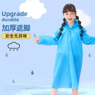 儿童雨衣加厚全身男童女孩连体可背书包小学生一次性登山旅游雨披详情17
