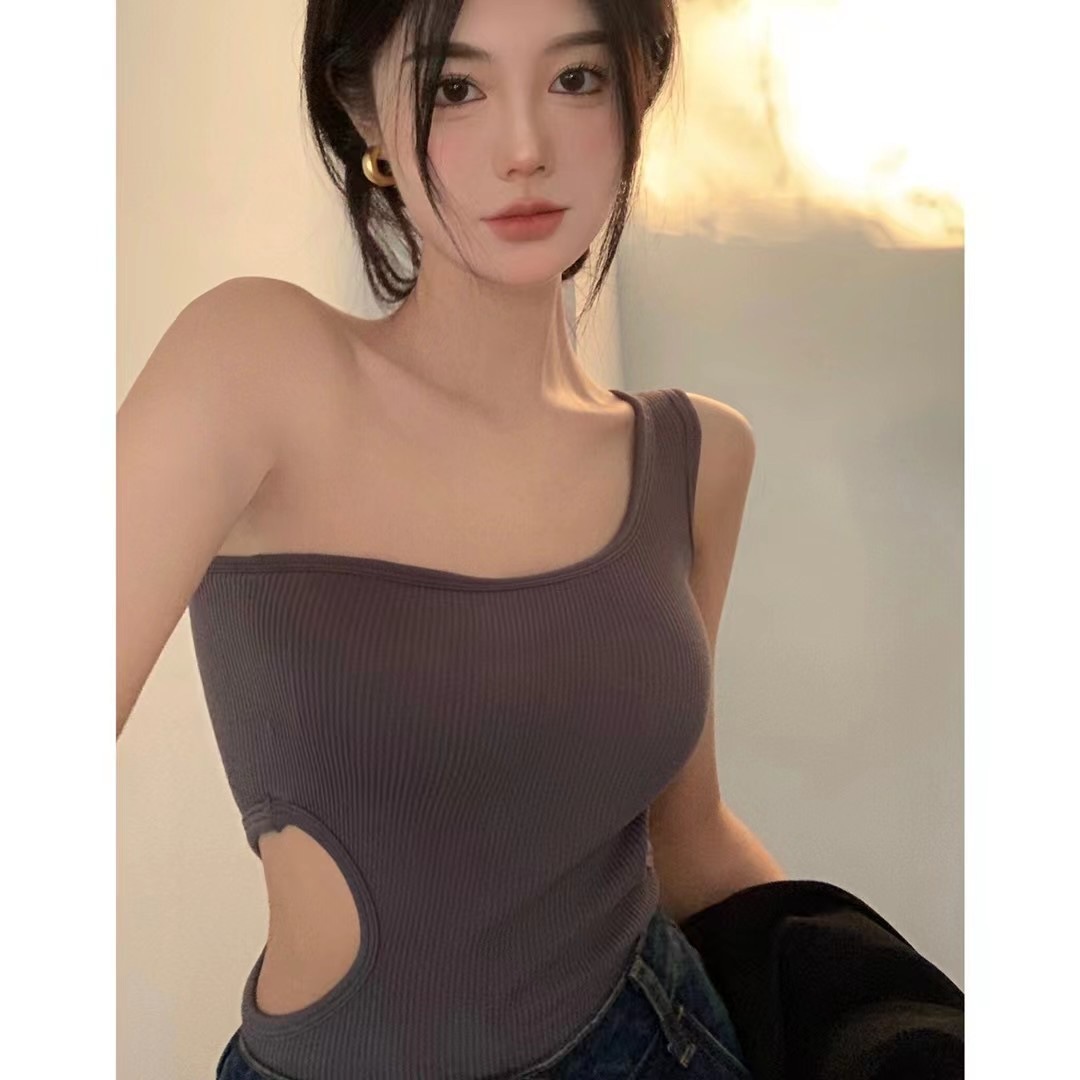 2021新款性感辣妹无痕斜肩抹胸一体固定杯百搭打底外穿裹胸美背女详情22