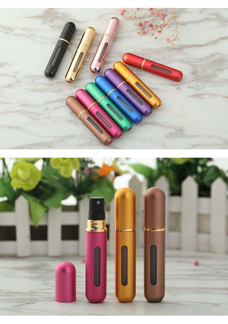 In stock, the round-tipped perfume is bottled in 5ml bottles. The bottom is filled with mini press spray. It is portable and self-pumping for travel pic 8