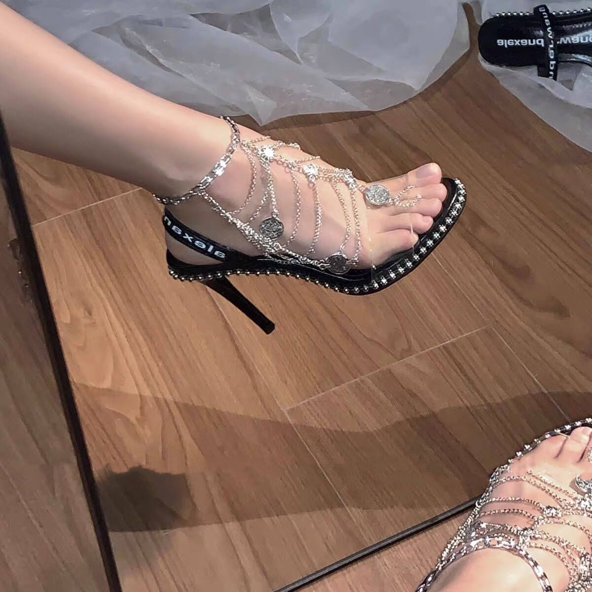 异域风情流苏多层脚链纯欲脚背cos复古宫廷风吊坠性感足控足饰详情4