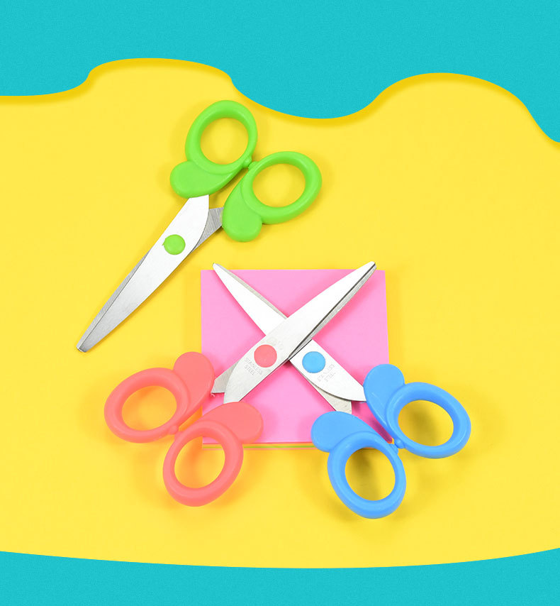 炜搏 创意儿童剪刀小巧可爱蝴蝶手柄不锈钢剪刀儿童手工安全剪刀详情9