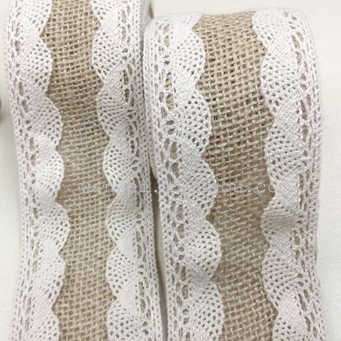 Lace edge, linen roll, cotton embroidered edge flower packaging material pic 4