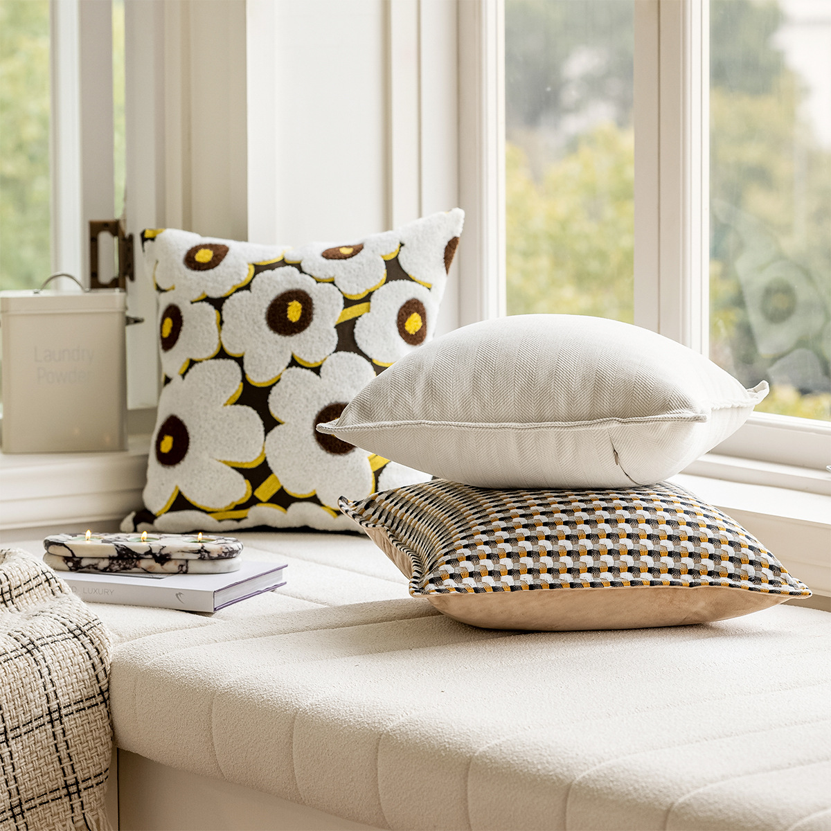 跨境亚马逊家居客厅沙发靠枕床头靠垫背ins风现代简约沙发抱枕套详情8