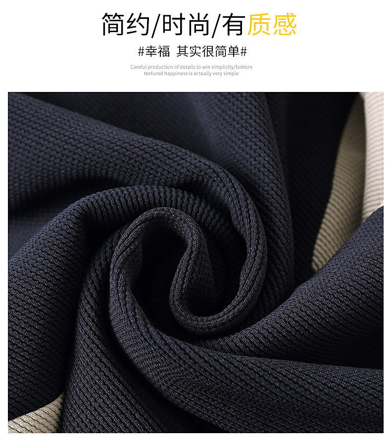 New autumn collection for middle-aged moms, a color-blocking sportswear set for middle-aged women, a loose lapel hoodie, long-sleeved two-piece set pic 16