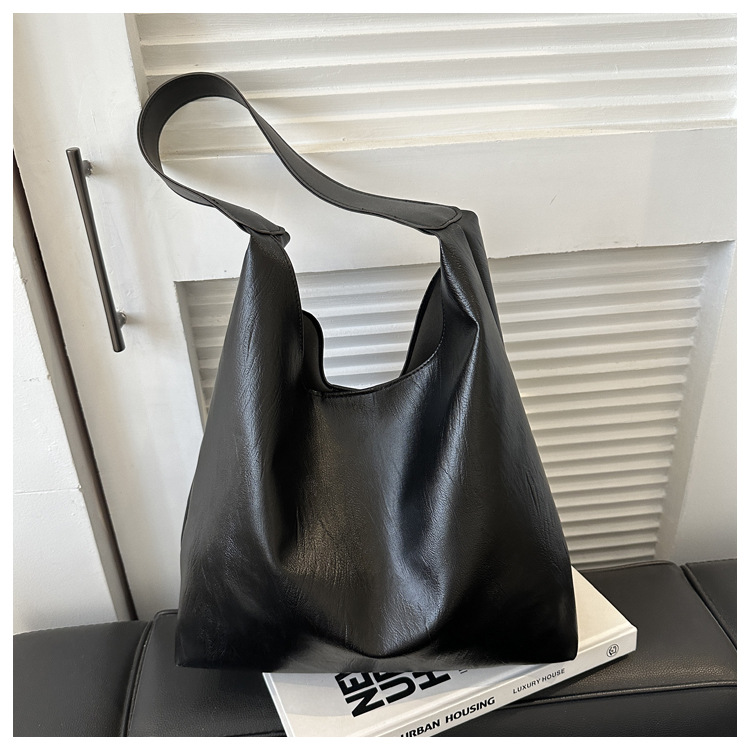 洋气感包包通勤托特包女2023新款潮纯色质感单肩包今年流行腋下包详情21