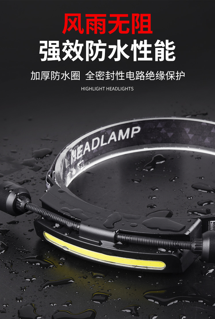Ultra-light night fishing dual-head lamp head-mounted flashlight, outdoor strong light charging ultra-bright fishing special cob lamp pic 17