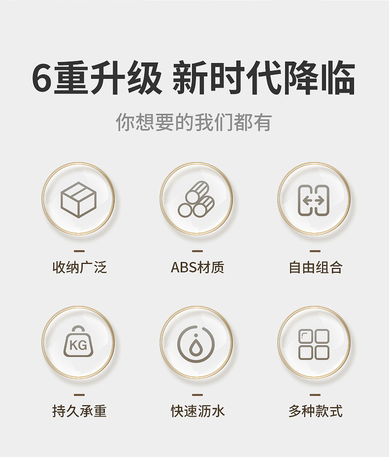 厨房沥水架水槽海绵架洗手液收纳篮厨房用品台面多功能收纳置物架详情2