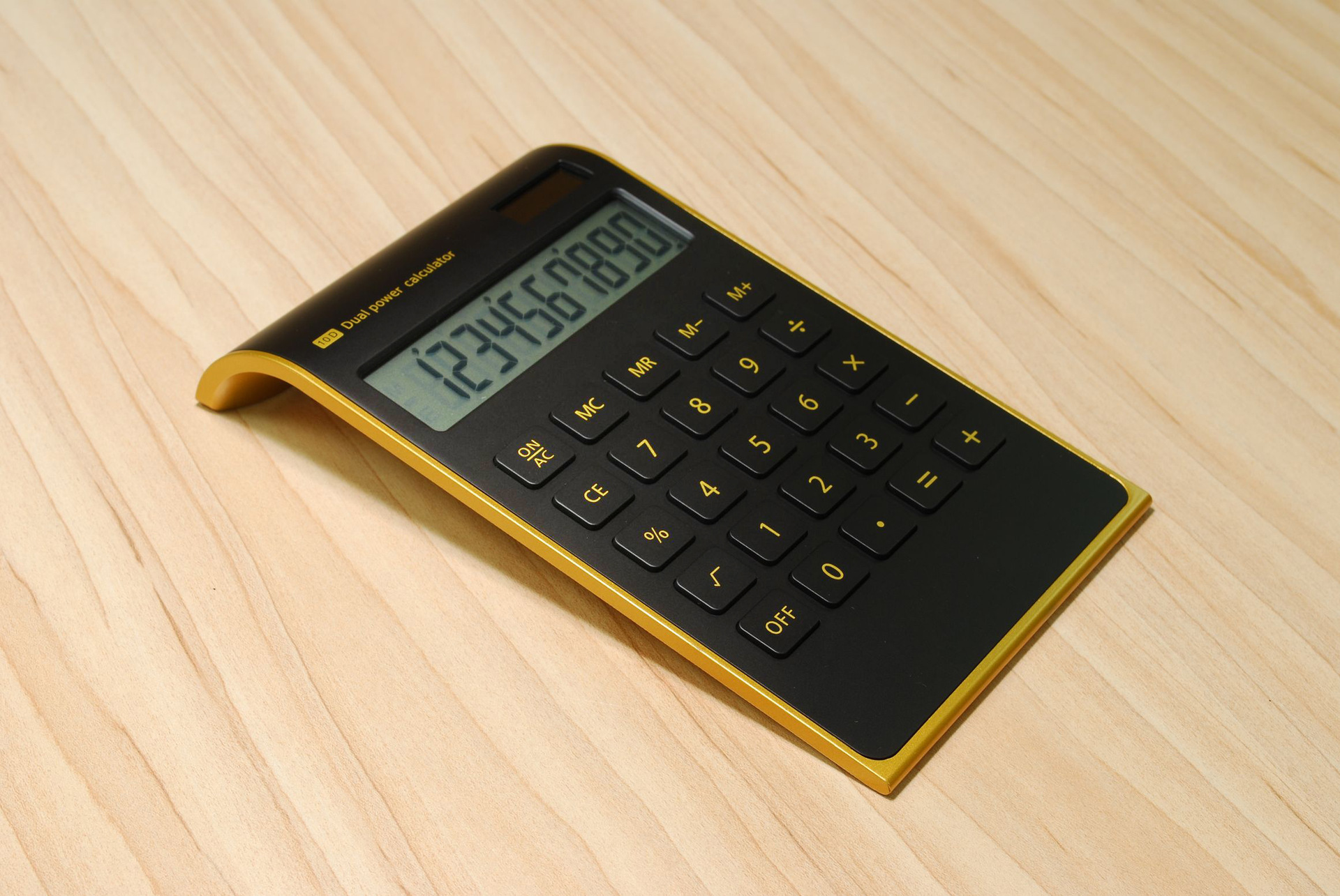 Factory direct sales of ultra-thin gold-framed arithmetic calculator, solar dual-power computer calculator, LOGO printing pic 7