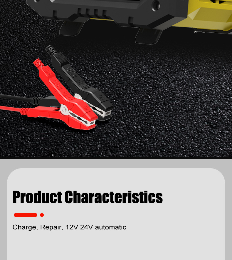 10A portable 12V24V motorcycle battery charger and portable car battery charger pic 3
