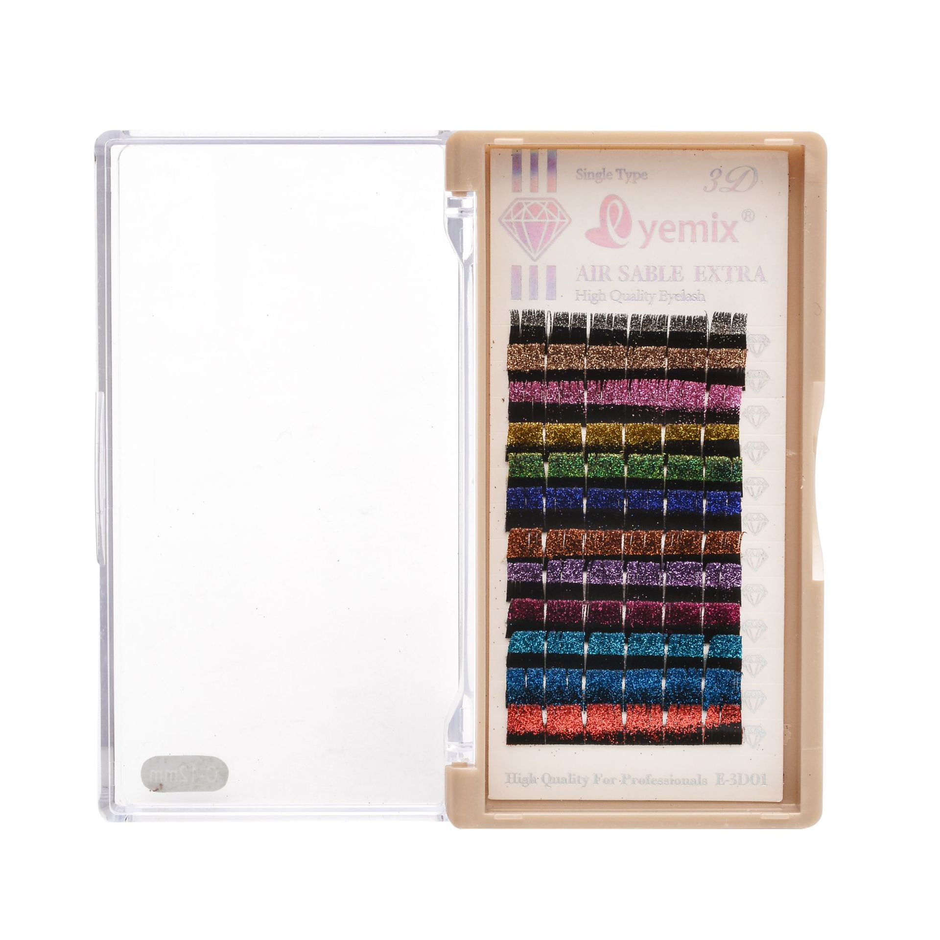 New Korean eyelash extensions in 12 colors of gold, silver, blue and green, dazzling and bright powder, are custom-made and wholesale from the manufacturer pic 26