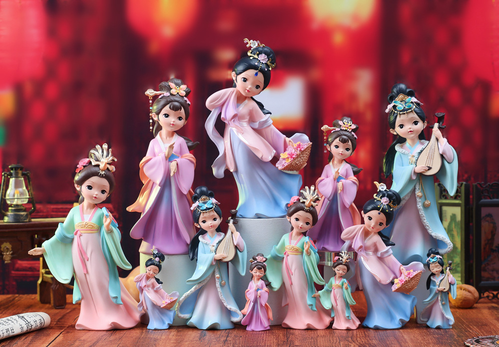 国潮古风少女心桌面摆件创意四大美女宫廷手办送朋友闺蜜生日礼物详情5