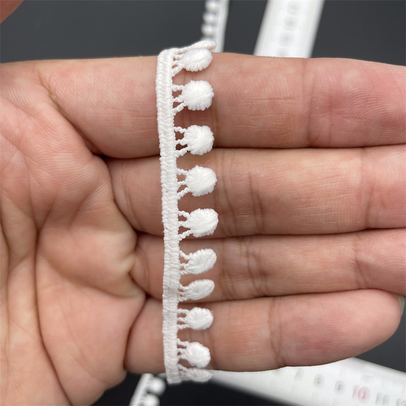 New Lolita embroidery water-soluble lace, milk silk single-sided small flower wave lace, lace with barcode pic 85