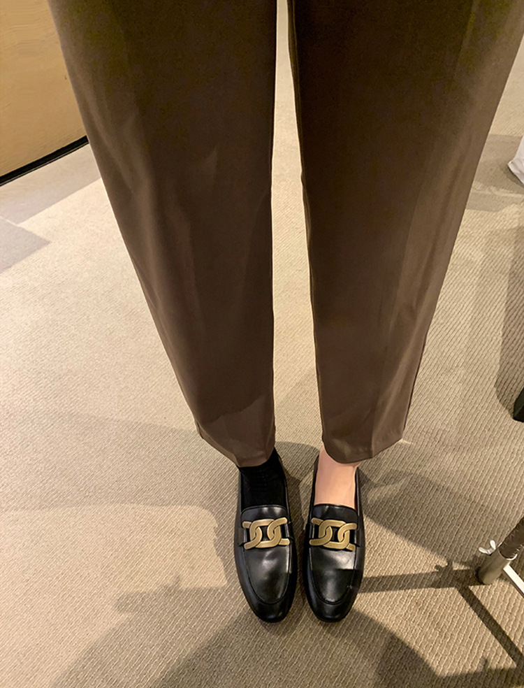 葡萄妈同款厚底乐福鞋女春秋鞋子复古小皮鞋英伦风女鞋夏季详情25