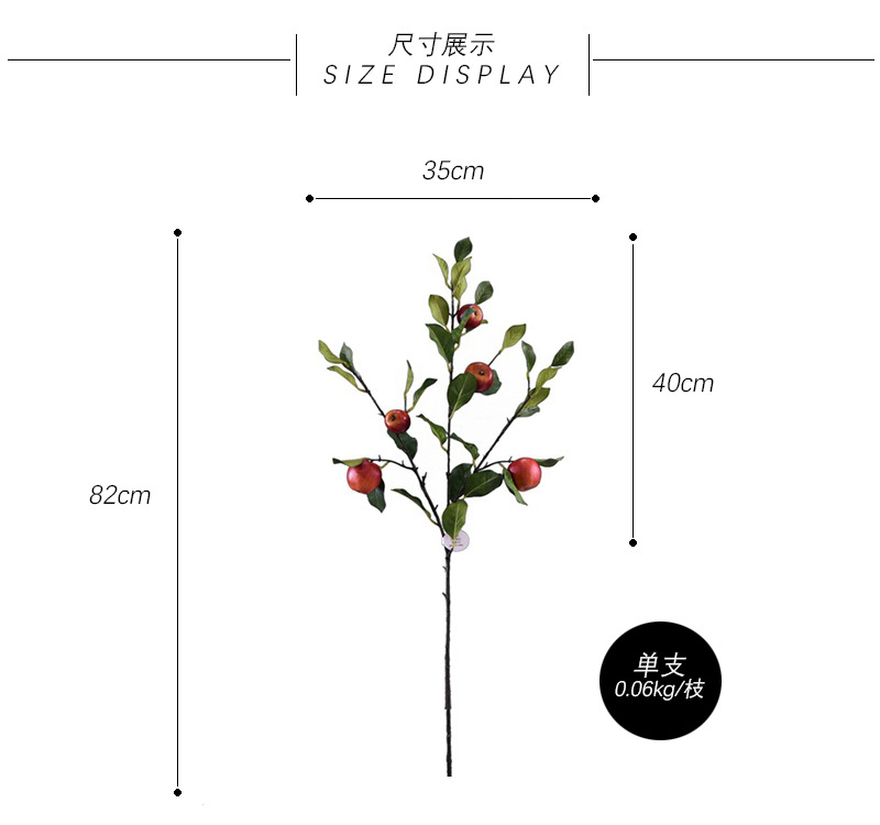 Dongli Flower Industry Factory offers wholesale of artificial apple branches, high-end artificial fruit and berry tables, wedding model room decorations, and photography props in stock pic 3
