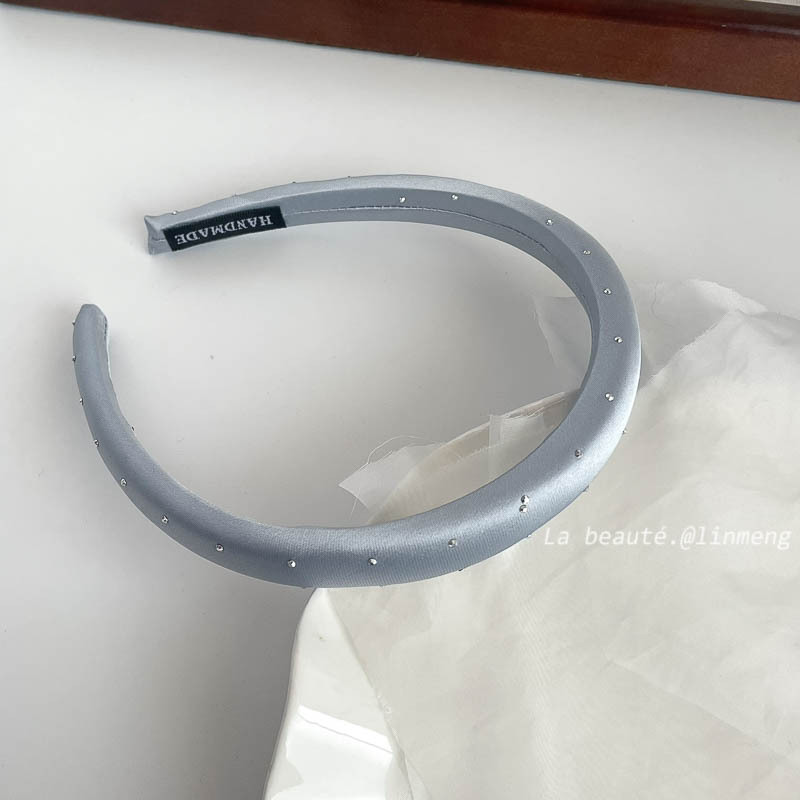 Korean-style fashionable starry sky fabric sponge hairband 2025 new style versatile hairpin, popular high head top headband hair bundle pic 6