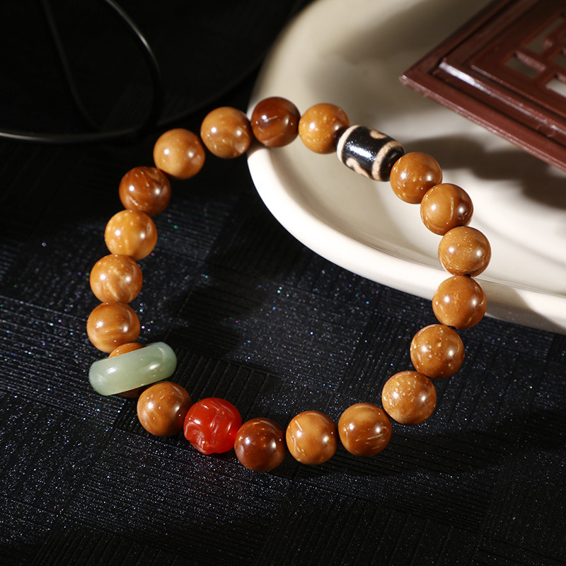 原创库克圆珠桶珠手串单圈手持佛珠念珠手链男女同款文玩饰品详情6