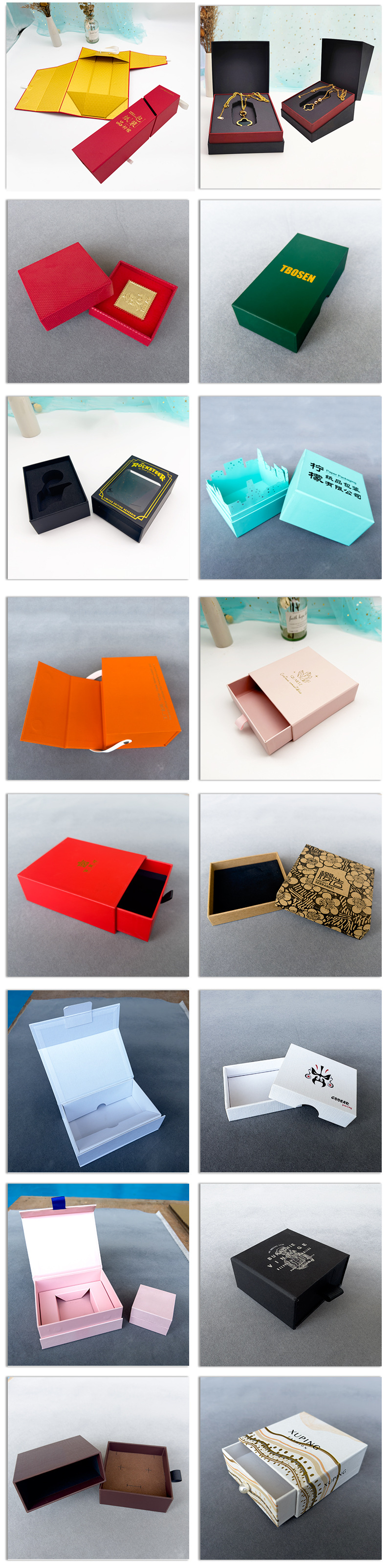 Customized high-end pull-out accessory boxes, ring boxes, necklaces, jewelry boxes, bracelet boxes, personalized drawer jewelry packaging boxes pic 2