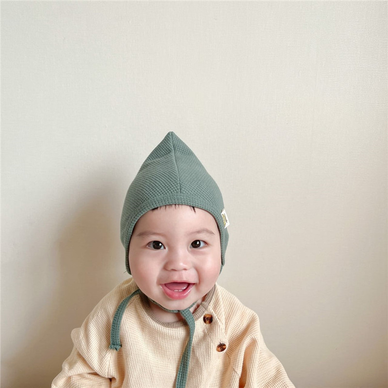 6 meses hombres y mujeres bebé orejeras gorra 3 bebé bebé bebé algodón caliente pneu gorra primavera otoño fino halógeno sombrero pic 5