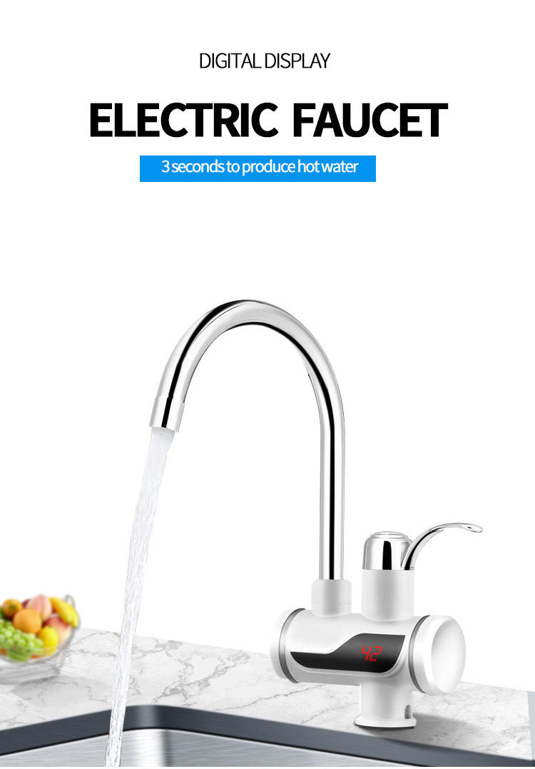 Household kitchen vegetable washing instant hot water faucet, quick heating, unique display, cold and hot dual-purpose, energy-saving electric hot water faucet pic 33