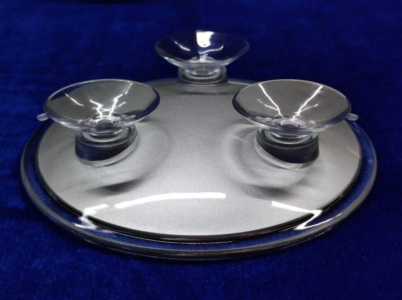 Factory direct supply three-suction φ162mm* 10/15/20x nail-free, convenient, cute, high-sided magnifying makeup mirror pic 4