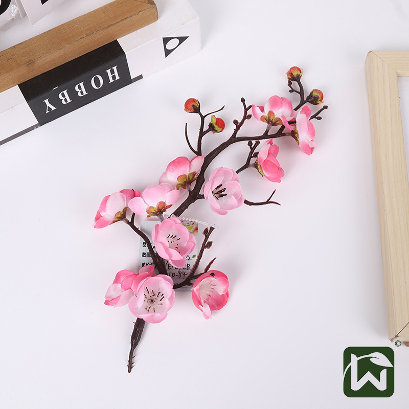 Wholesale of cross-border simulated winter plum blossoms, plum blossom bonsai, flower branches, New Year home decorations, living room vases and ornaments pic 15