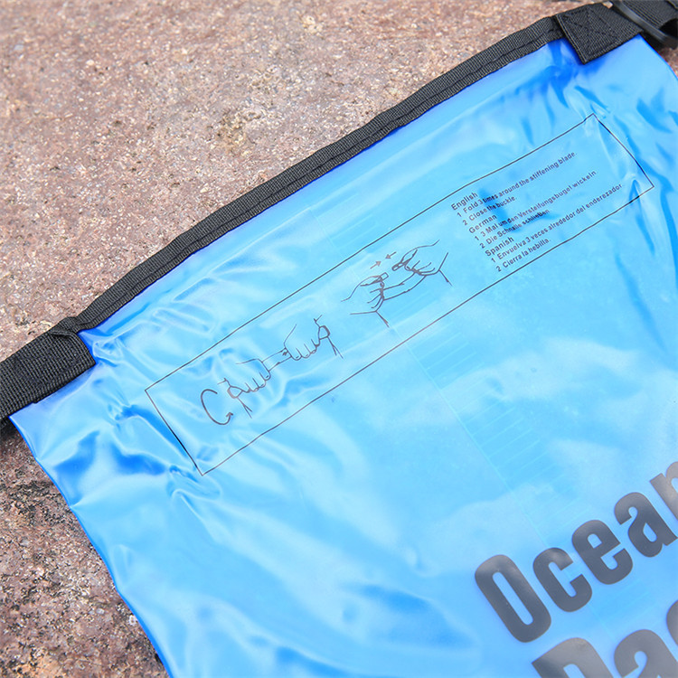 Factory direct supply of outdoor PVC matte semi-transparent waterproof bucket bags, beach clothes, mobile phone folding storage bags, and drift bags pic 36