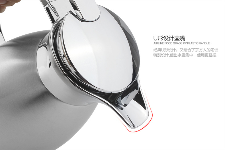 Stainless steel insulated kettle, vacuum hot water kettle, coffee kettle, European-style kettle, insulated bottle with water kettle, stainless steel European-style spiral high-end coffee kettle, super cold and heat preservation, vacuum technology for heat insulation and heat preservation pic 17