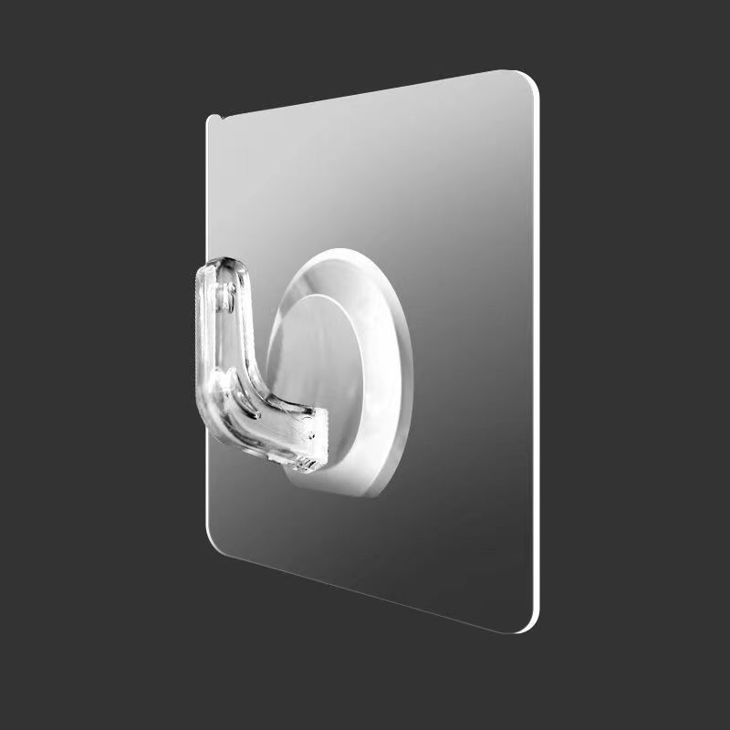 抽纸洗脸巾挂钩双勾强力免打孔粘钩抽纸衣服卫生间透明挂钩批发详情1