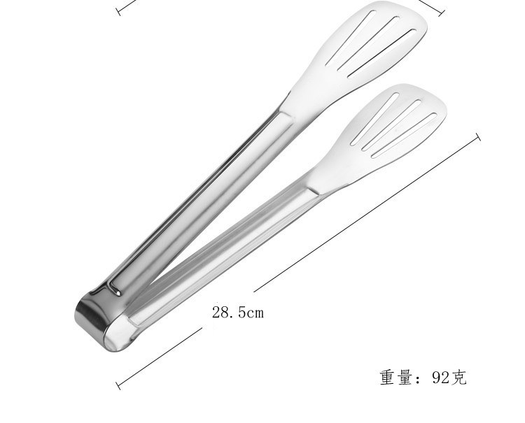Stainless steel bread tongs, three-line barbecue tongs, baking tools, buffet barbecue tongs, Logo printable barbecue small tools pic 5