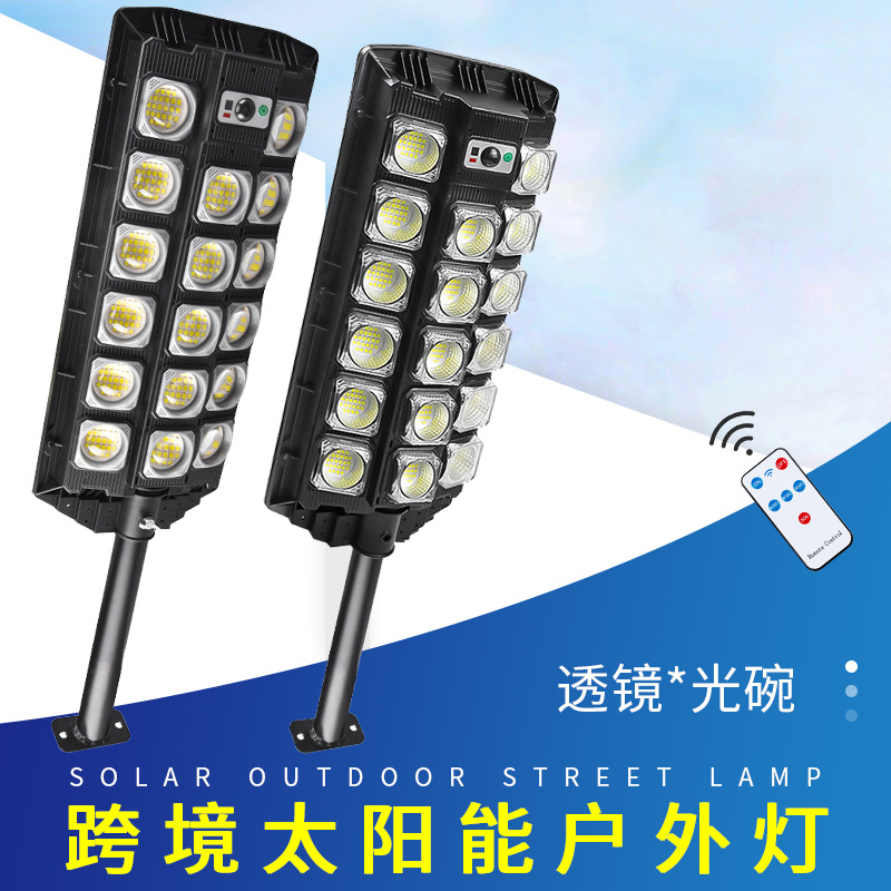 Wholesale of cross-border outdoor courtyard solar integrated street lamps, household outdoor lighting lamps, human body sensing solar lamps pic 1