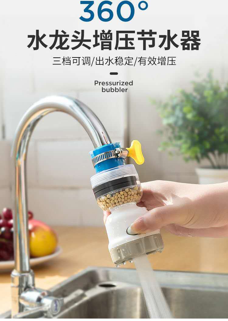 Faucet splash-proof head extender, a water-saving wonder for kitchen and household water use, a universal filter head for pressurized shower heads pic 1