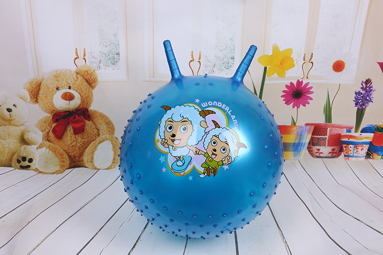 供应多款热销45CM羊角球 加厚按摩羊角球 充气羊角球批发详情26