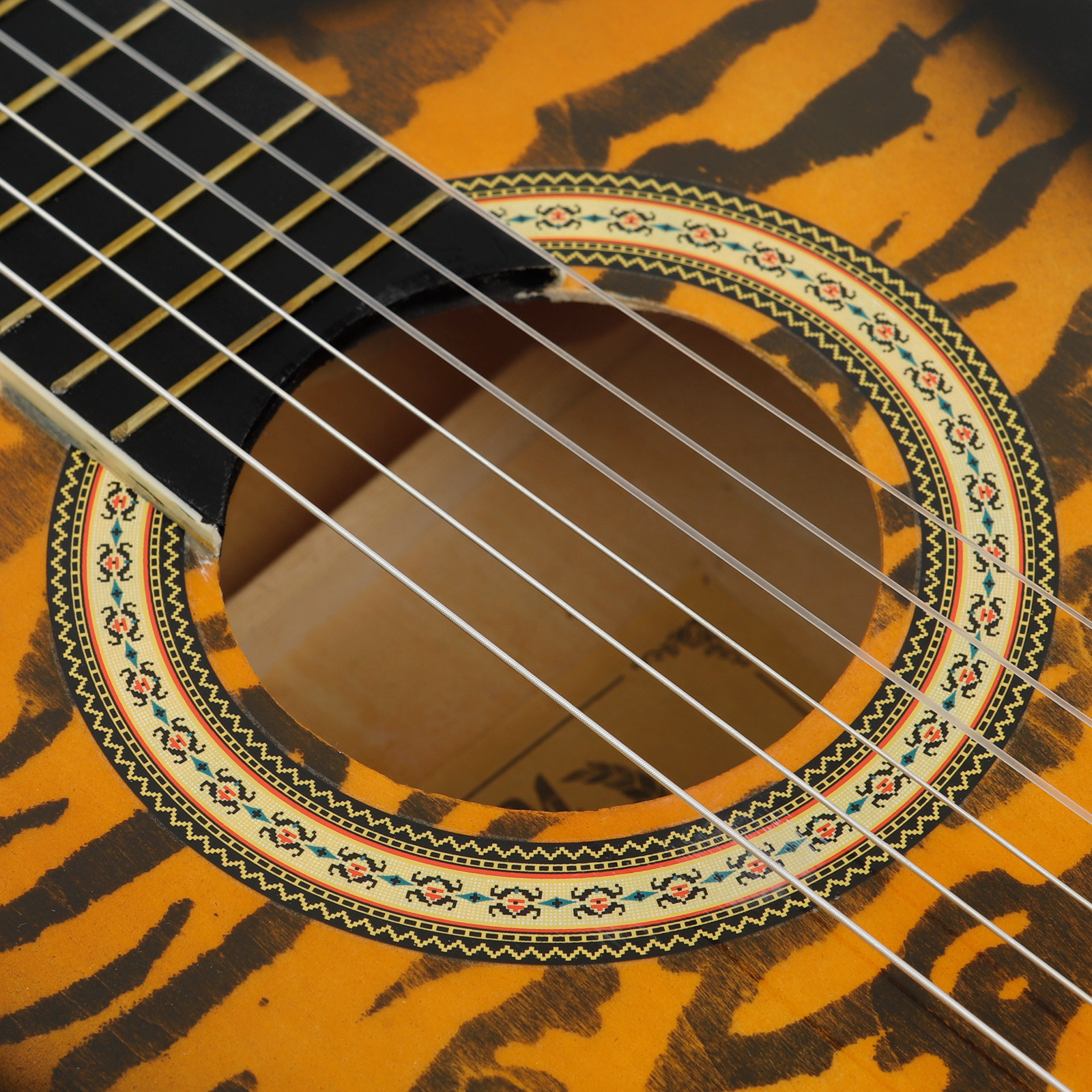 MMBAT 3930 spruce top wave Pattern 20-piece classical guitar with missing corners comes with a complete set of accessories pic 8