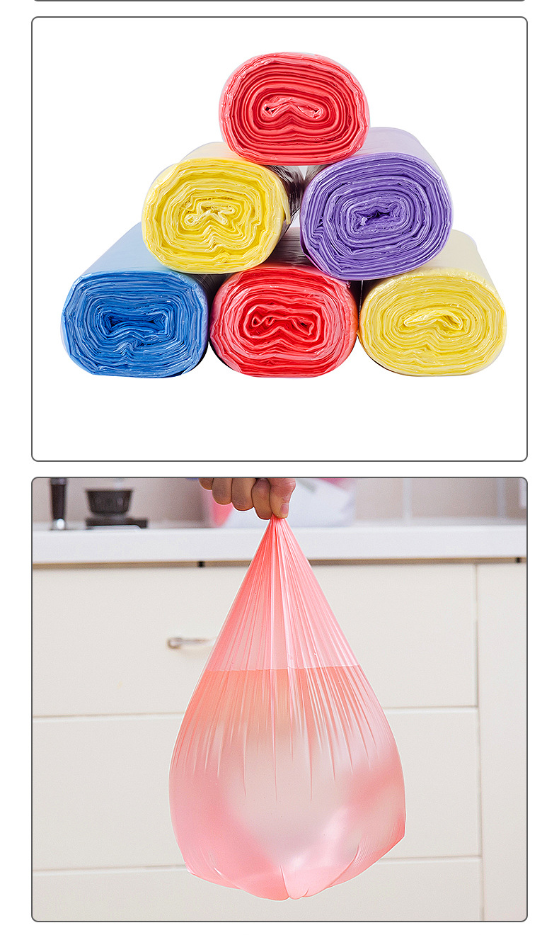 Wholesale of thickened garbage bags, broken flat mouth, colored and black disposable plastic bags, one-piece consignment, factory department store pic 13