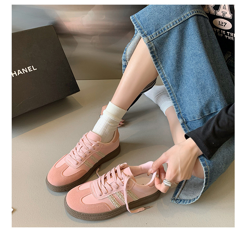 银色圆头德训鞋女款2024年秋季新款复古阿甘鞋软底轻便运动休闲鞋详情24