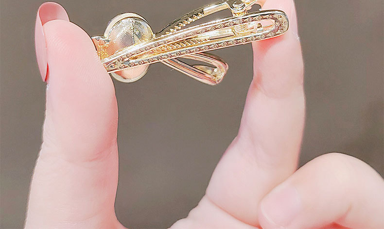 日系可爱仿水晶兔子发夹刘海少女侧边夹鸭嘴夹发卡夹子详情7